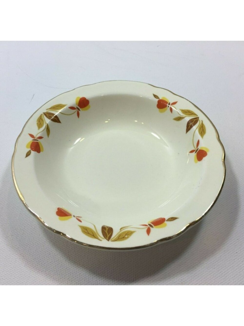 Autumnware Vintage Hall China Autumn Leaf Mary Dunbar Dessert Bowl Dish 5.5"